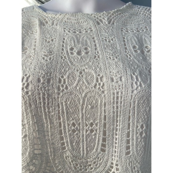 Mango Crochet Knit Dress - Classy White Summer Elegance - Size Small* WD38 - Picture 12 of 14